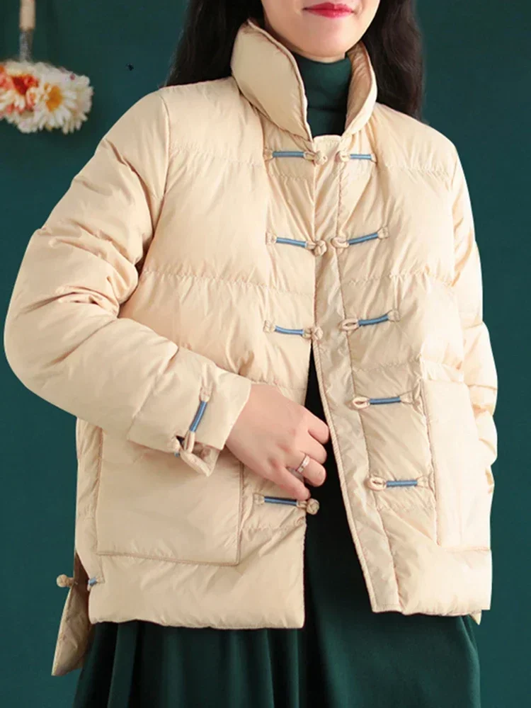 Chaqueta corta ajustada para mujer, abrigo básico informal bordado, parka de otoño