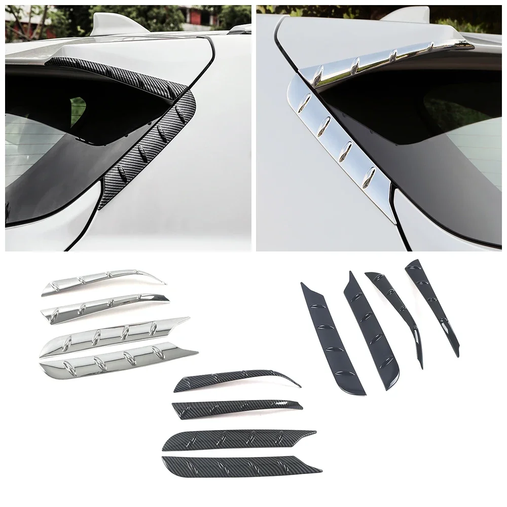 

For Toyota Highlander XU70 2022 Car Rear Window Spoiler Side Wing Triangle Cover Trim Molding Garnish Accessories Sticker
