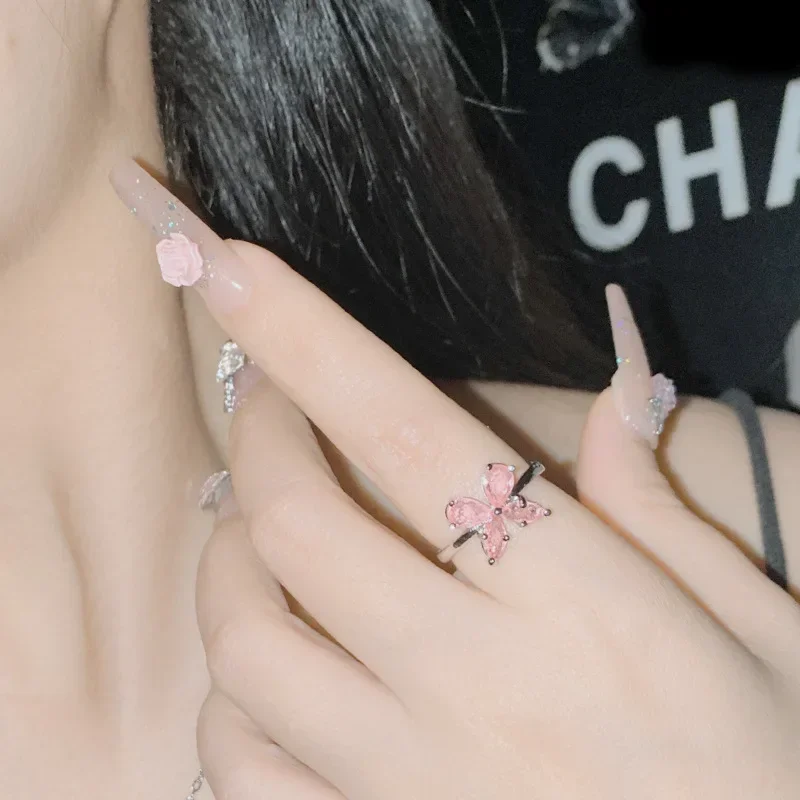 MDL Moissanit1 نمط الأصلي الحلو الوردي الماس الفراشة مجموعة فو Paraiba المتخصصة رائعة بسيطة #2