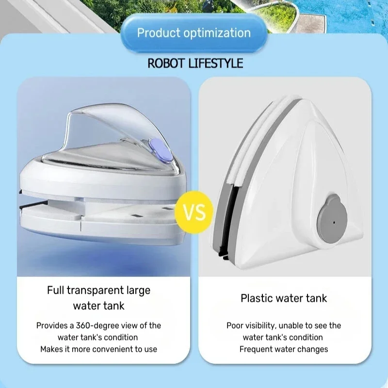 Magnet Windows Cleaner Automatic Drainage Wiper Glass Double Sided Window Washer Window Cleaner Brush Household Cleaning Tool