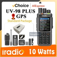 New Iradio UV-98 PLUS GPS Air Band Walkie Talkie Repeater 2.4\