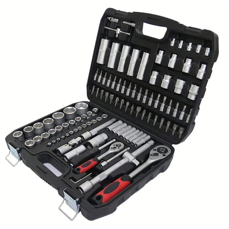 Multifunction Car Repair Tool Kit 108 Pieces Manual Combination Tool For Workshop Mechanical Box Home Socket Wrench Screwdriver