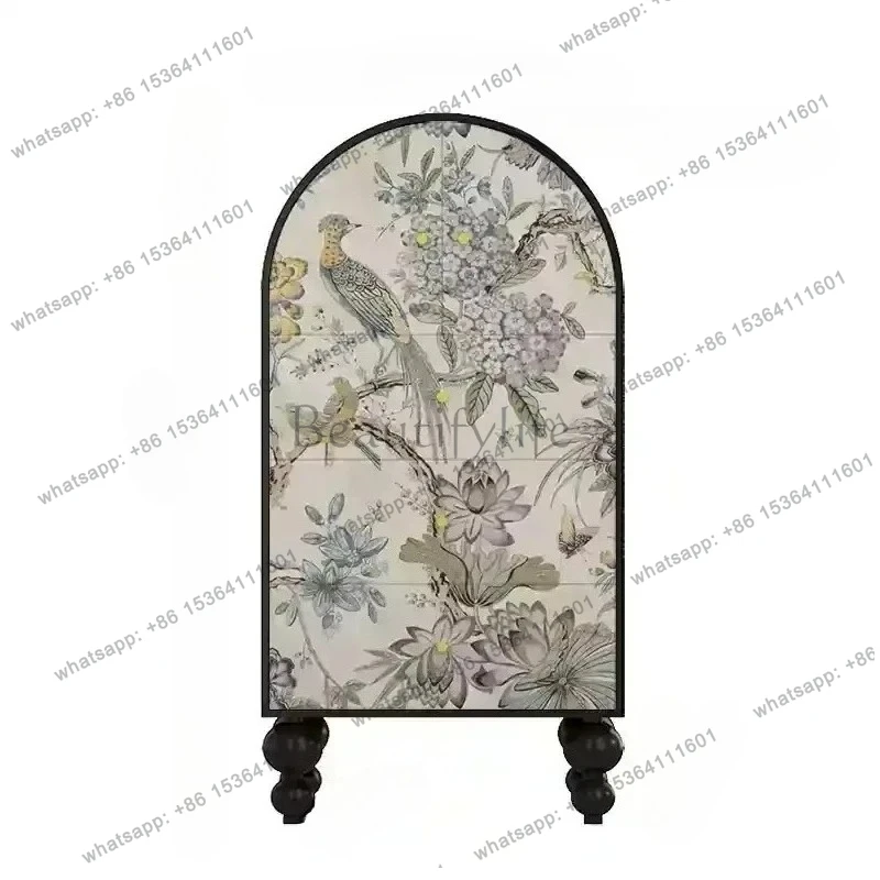 

French retro living room sofa next to the entrance cabinet against the wall integrated chest of drawers