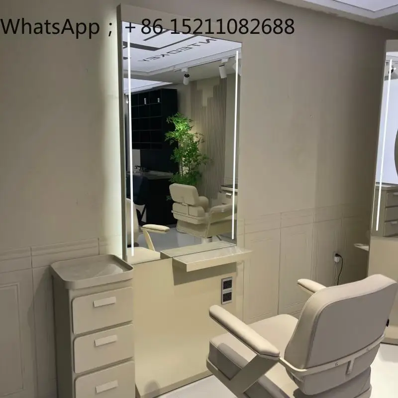 SCY barber shop mirror wall mirror table hair salon special perm and dyeing area simple hair cutting mirror