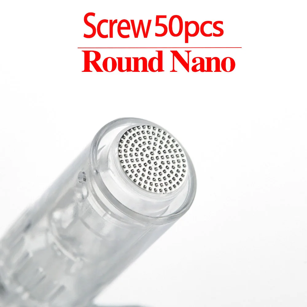 Schraubkartuschen für Microneedling Derma Pen 10/20/50 Stück Mikronadeln für Schönheitspflege 9/12/24/36/42 Pin Round Nano 3D 5D