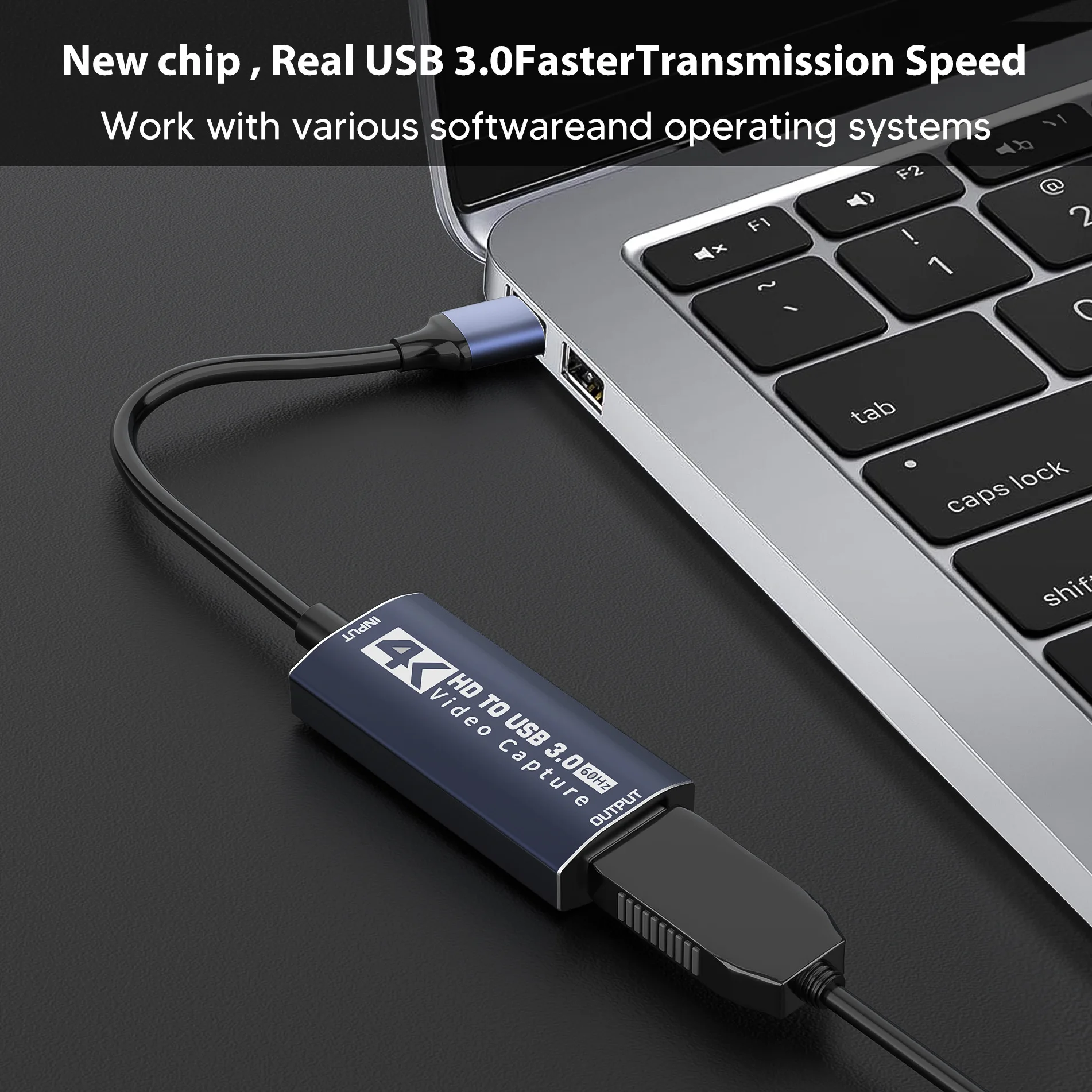 4K/60HZ USB/Type-C Video Grabber Record Box for PS4 Game DVD Camcorder Camera Recording Live