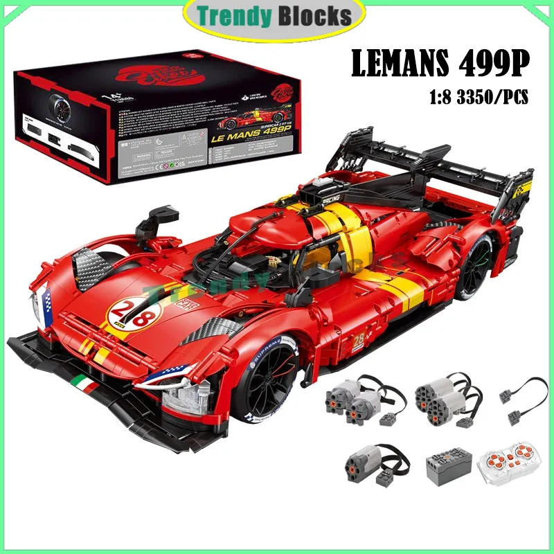 3350 Stück 1:8 MOC 499P Champion Racing Bausteine Technische RC 24 HREN DU MANS Spielzeug Geschenke für Jungen