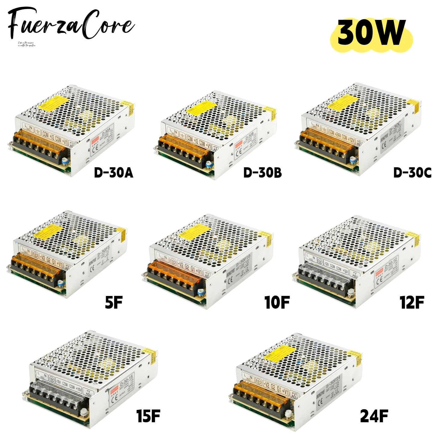 30W Dual Output 5V 10V 12V 15V 24V Power Supply D-30A 30B D-30C +12V -12V +15V -15V +5v -5v +24v -24v AC100-240V SMPS