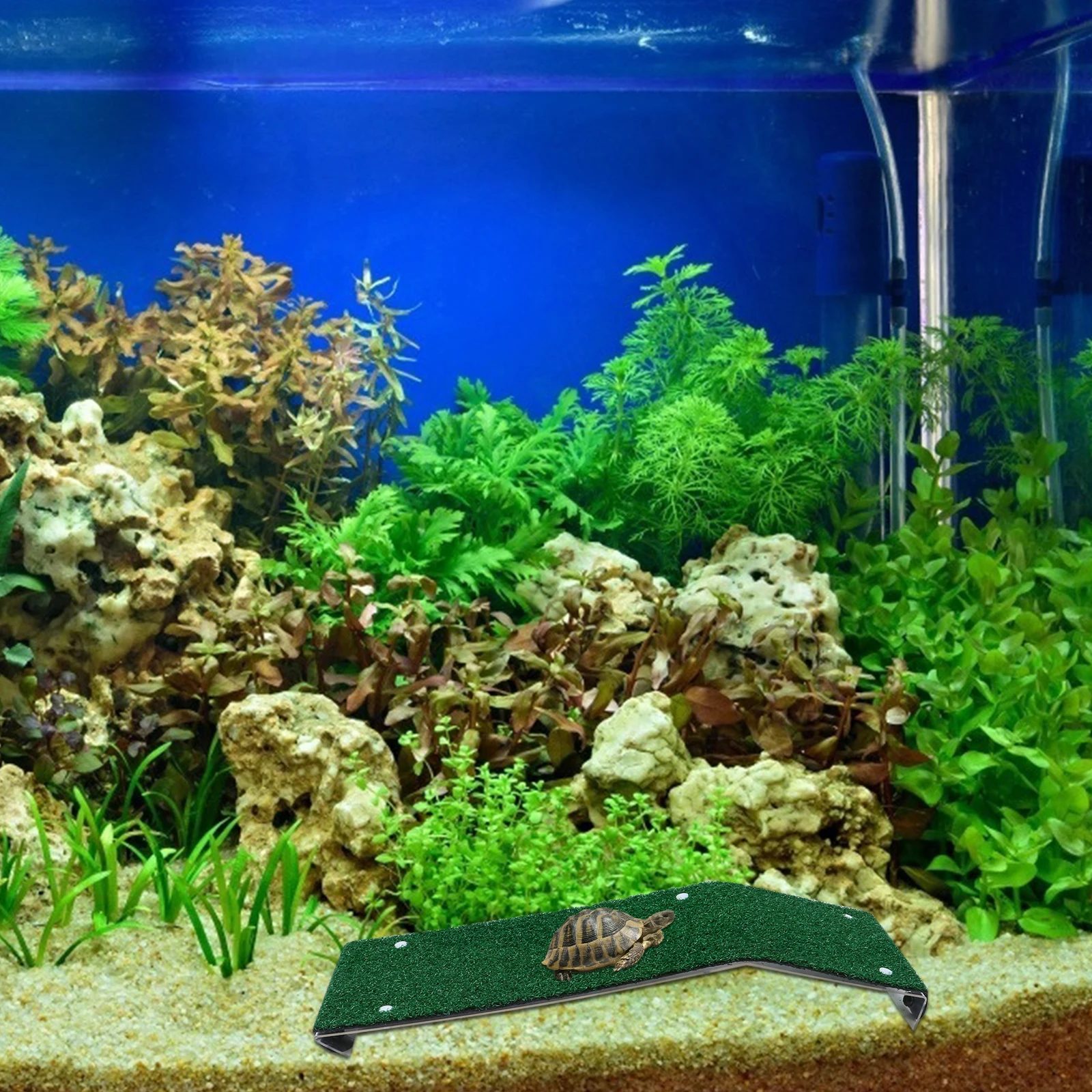 Tortoise Terrace Turtle Ladder Drying Platform Basking Simulation PP Material Strong Capacity Easy Install Fish Tank Decor Pet