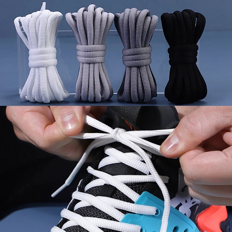 1 Pair New Half Round Shoelaces Sport/Running Wear-resistant Shoelace Basketball Sneakers Shoe Laces Men and Women