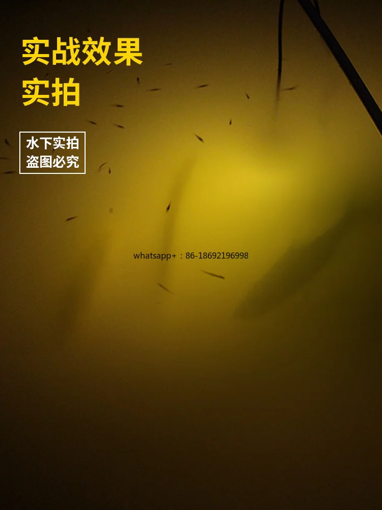 Deep Water Bridge Platform Fishing Underwater Fish Lure Lamp Sea Fishing Squid Lamp 12V Super Bright Yellow Light Fish Lamp