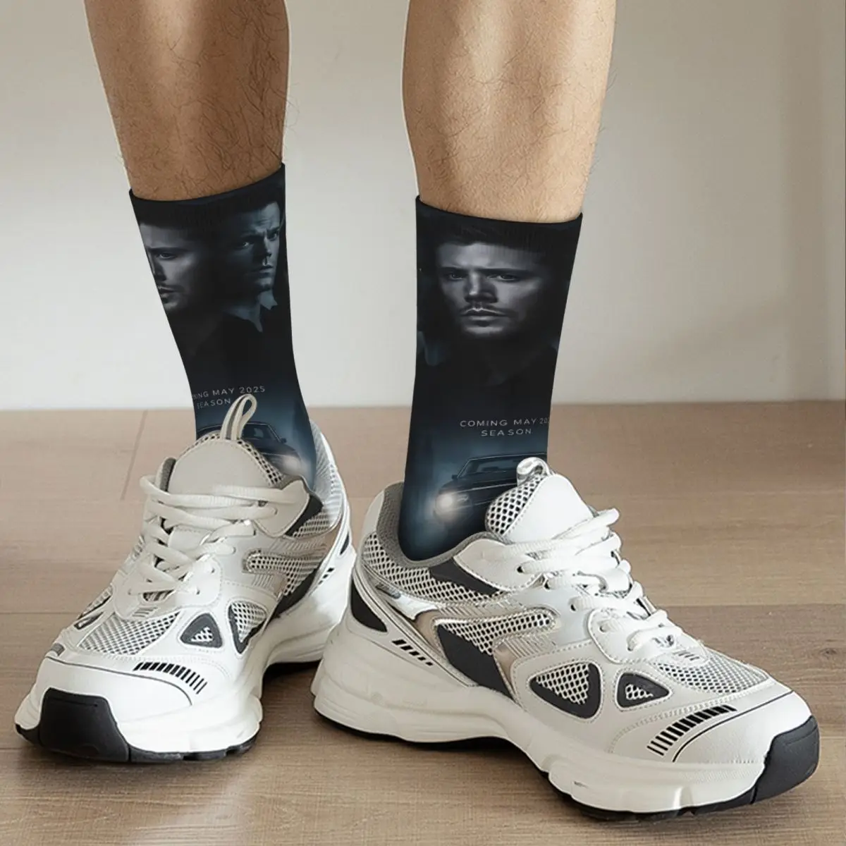 دين وينشستر جوارب تلفزيون خارقة للطبيعة نمط جوارب أنيقة الشتاء المضادة للانزلاق الجوارب للجنسين الرجال في الهواء الطلق جودة الجوارب #6