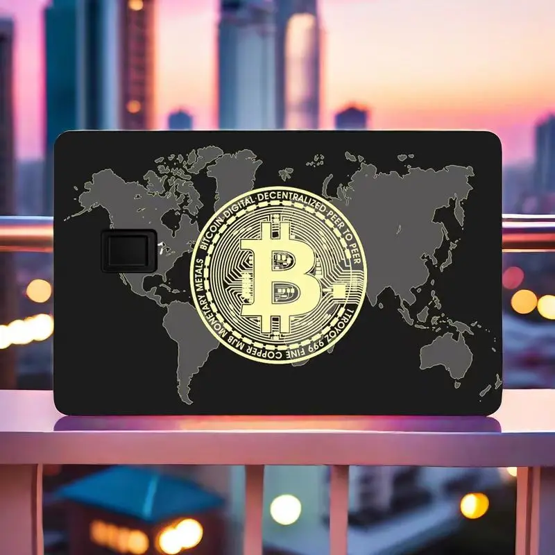 Luxury Metal Gift Card with Exclusive Bitcoin Design - Credit Card Size, Limited Edition!