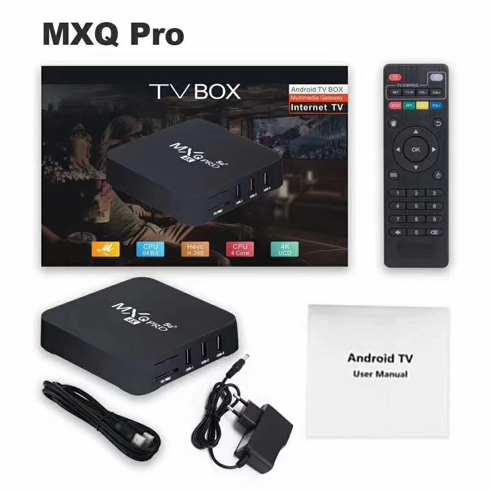 Mxq Pro ТВ-приставка Android RK3228A 2,4 GWiFi 8 ГБ ОЗУ 128 Гб ПЗУ медиаплеер 4K телеприставка Smart TV BOX