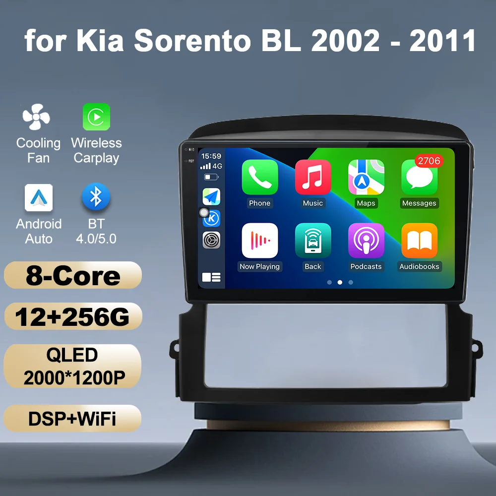 

Car Audio Multimedia Player GPS Navi for Kia Sorento BL 2002 - 2011 Android Auto WIFI DSP Stereo IPS HD Touch Screen Head Unit