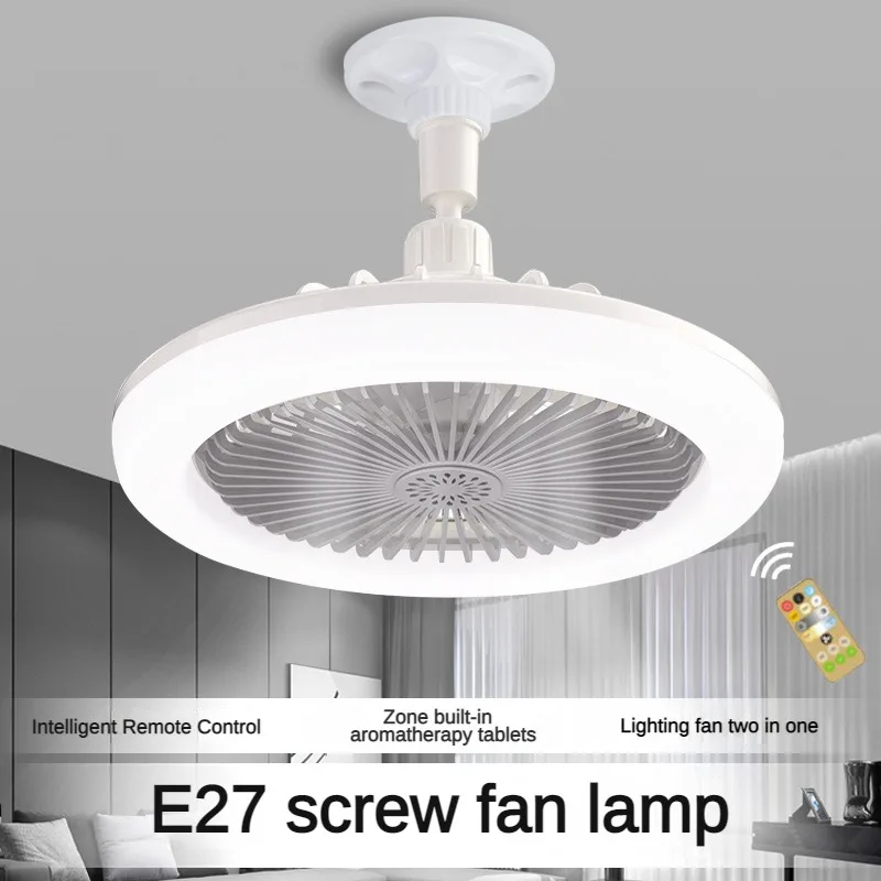 

Dimmable Ceiling Fan LED Light Mini E27 Screw Electric Smart Remote Fans for Home Aroma Function Bedroom Small Lamp Cooling