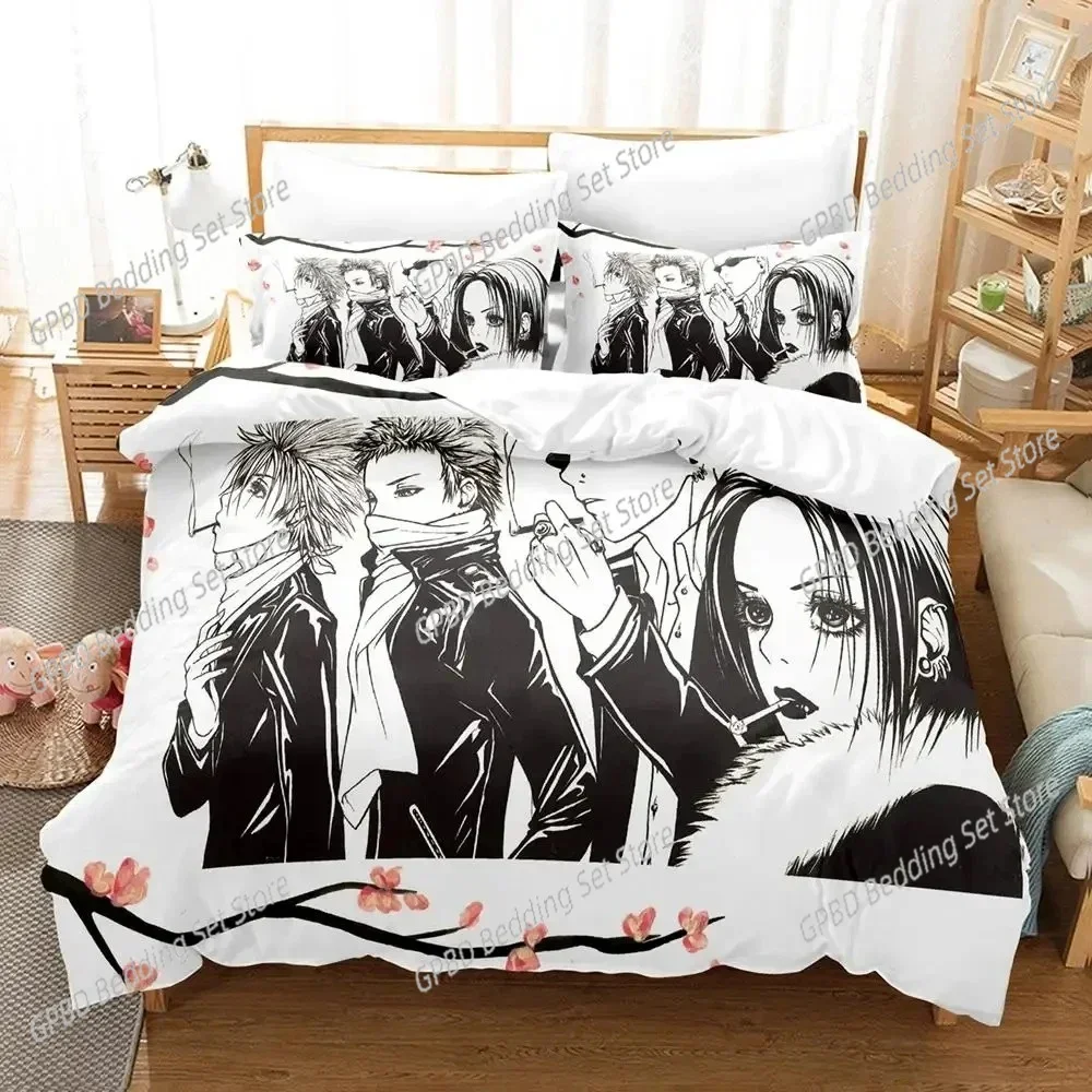 

Anime NANA Black Stones Bedding Set For Bedroom Soft Modern Bedspreads Comefortable Kids Duvet Cover Quilt Cover And Pillowcase