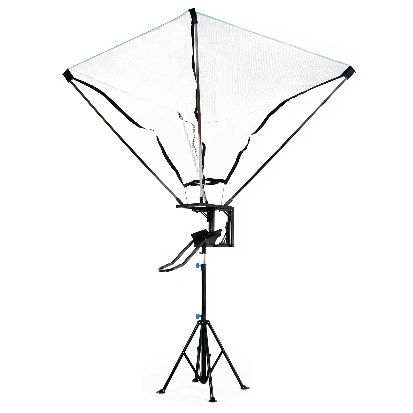 

Portable Hoop Trainer Tripod with 180° Rotating Track Adjustable Height with Net Return System for Indoor & Outdoor Use
