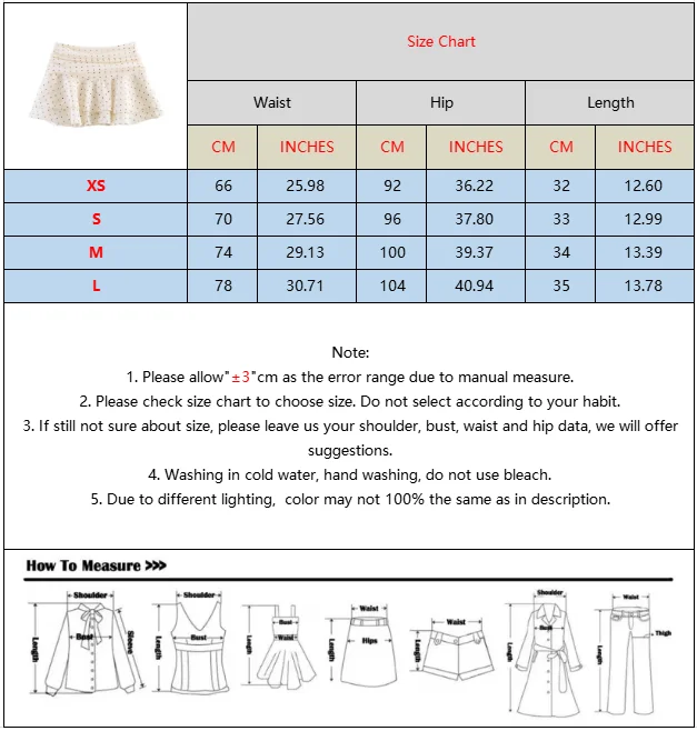 BSAY Neuer Beiger Gepunkteter Skort für Damen, Hochgeschnittener Plissierter Rüschen-Minirock, Sommerliche Lässige Strandshorts mit Futter – Detail 1