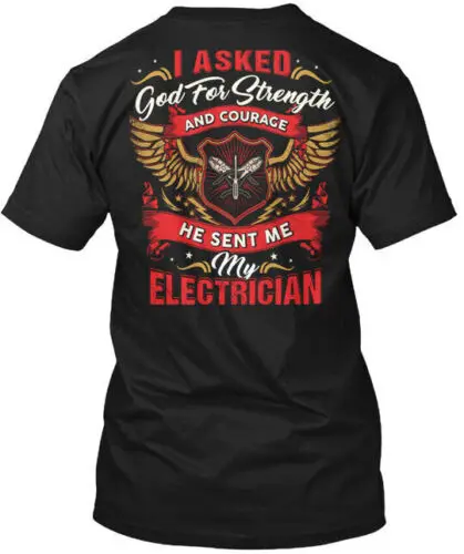 Electrician Wife T-Shirt Made in the USA Size S to 5XL