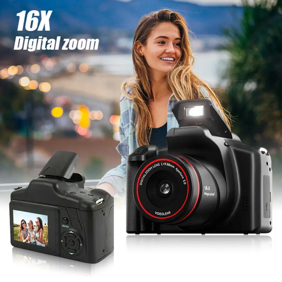 4K Digital Photography Camera 16MP Camcorder  Vlog Video Recorder 16X Digital Zoom For Parties Travel
