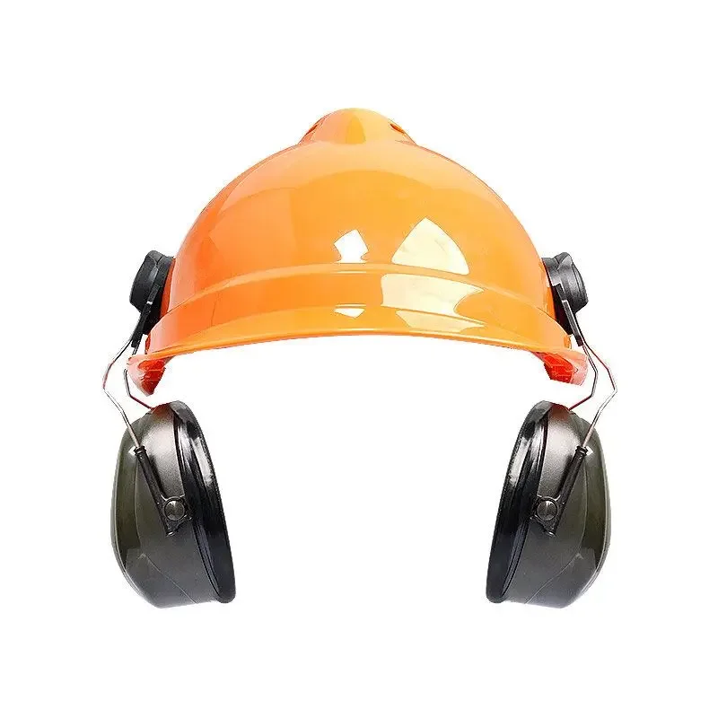Hanging hard hat type sound insulation earmuffs, construction site work function, anti-noise, noise reduction