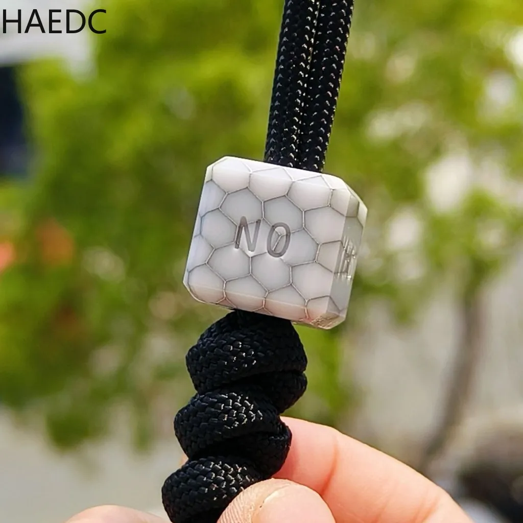 HAEDC YES/NO Resin Luminous Paaacord EDC Backpack Pendant DIY Bracelet Necklace Pendant