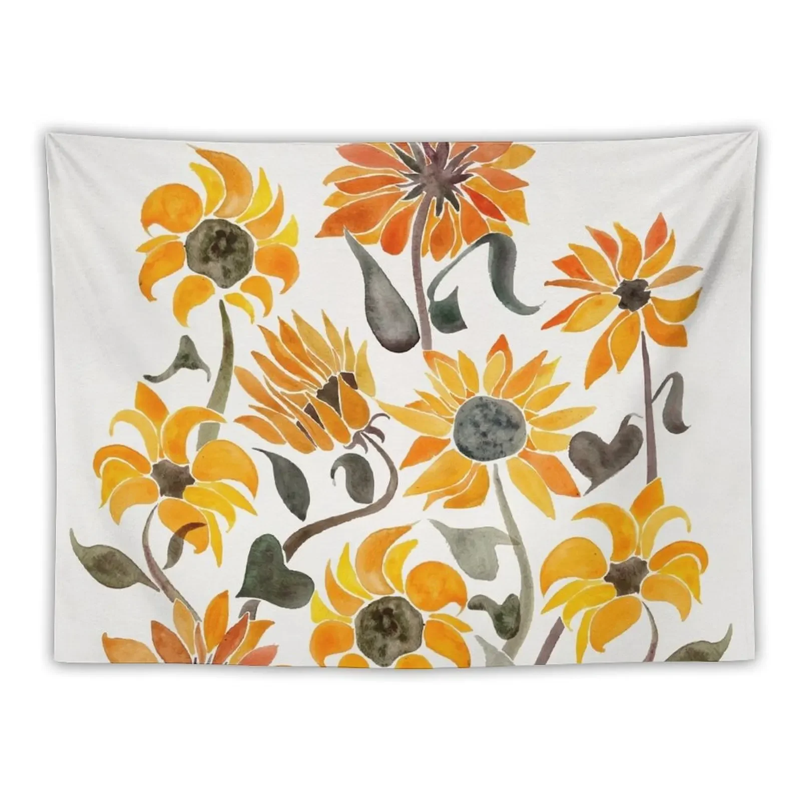 

Sunflower Watercolor – Yellow & Black Palette Tapestry Decor For Room Korean Room Decor Wall Hangings Decoration Tapestry