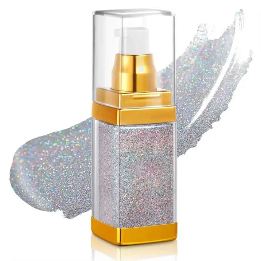 9-Farben-Privat-Label-Glitzerspray, langlebiger, wasserfester, kleberfreier Gel-Lidschatten mit glitzerndem individuellem Logo, Make-up-Großhandel