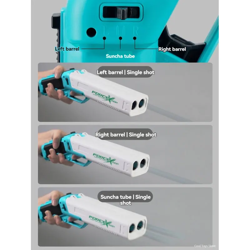 남아용 더블 배럴 장난감 총, 부드러운 총알 쉘 던지기, 수동 슈팅 모델 런처 복제 노벨티 장난감, 생일 선물