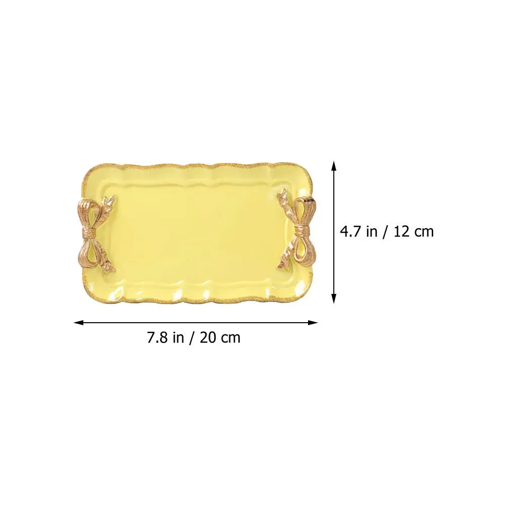 1Pcs High-Grade Resin Bow-Knot Tray Jewelry Storage Display Plate Vintage Home Decorative Plate for Necklace Brooch Hair Clip