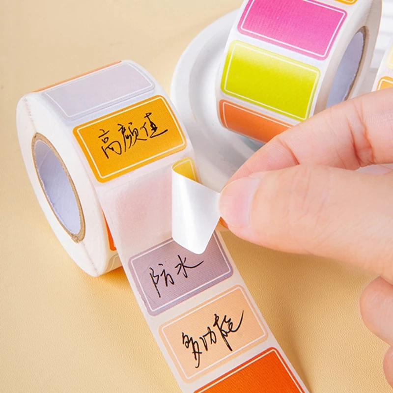 500Pcs Writable Label Stickers Waterproof Labels Stickers Removable Self Adhesive Name Stickers for Jar Clothes