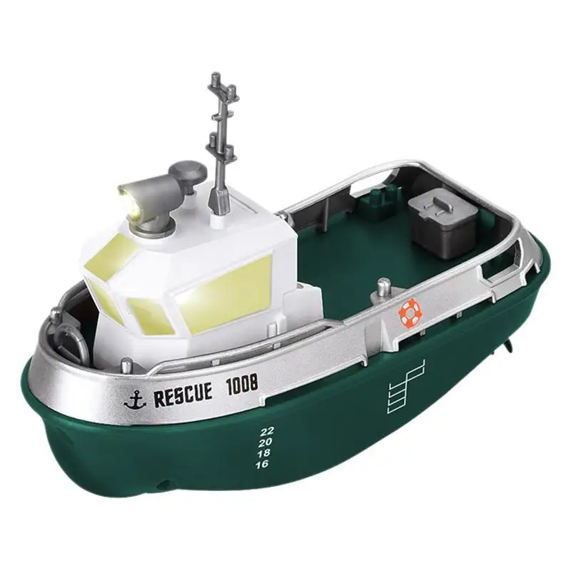 S820 RC Sleepboot 1/72 Mini Boot 2.4G Dubbele Motoren Afstandsbediening Schip Elektrische Waterscooter Model Speelgoed met LED Licht voor Kinderen Gift