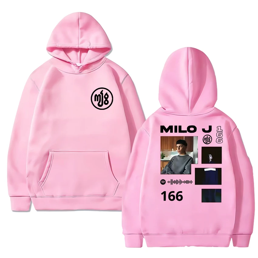 حار مغني الراب ميلو J 166 ألبوم مزدوج الوجهين أغطية رأس مطبوعة 2025 جديد للجنسين خمر الهيب هوب الشارع الشهير الرجال النساء الصوف البلوز