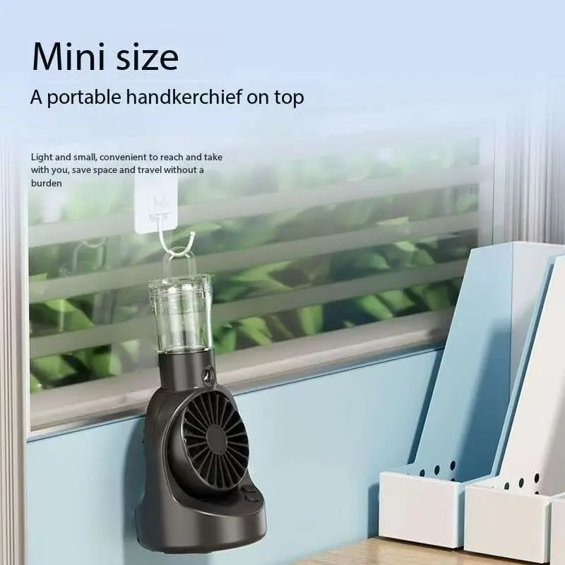 

New Misting Fan Portabble Mist Spray USB Fan Humidifier Outdoor CoolingSupplies With Misting Bottle For Living RoomCar Traveling
