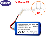 New 3400mAh/2800mAh Li-ion Battery Pack Side Brush Filter For iSweep X3 LI-025144-BYD Robot Vacuum Cleaner