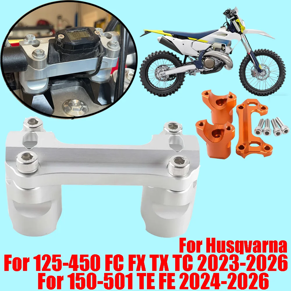 ل Husqvarna 125-501 450 TE FE 300 250 FC FX TX TC 2023 - 2025 دراجة نارية الملحقات المقود الناهض المشبك مقود زيادة #1