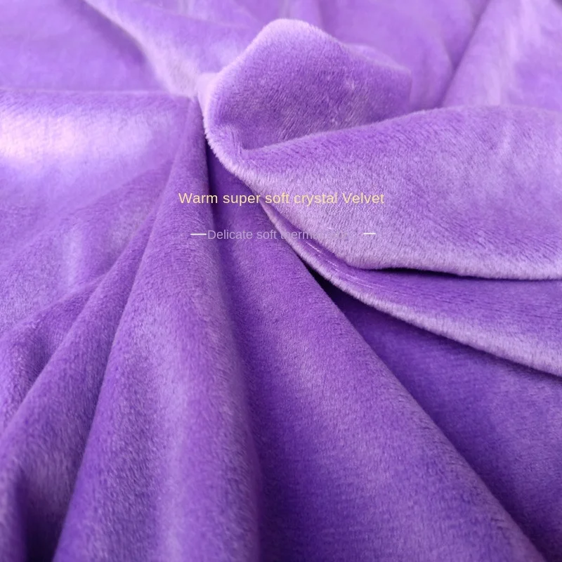 Short Plush Soft Crystal Velvet Fabric for Toy Counter Background Cloth Designer Handmade Diy Sewing Material By The Meter