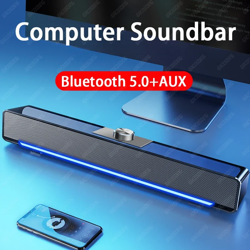 

2024 TV Sound bar aux USB Wired and Wireless Home Theater Soundbar Bluetooth Speaker Bass Sound Box Stereo Computer speakers