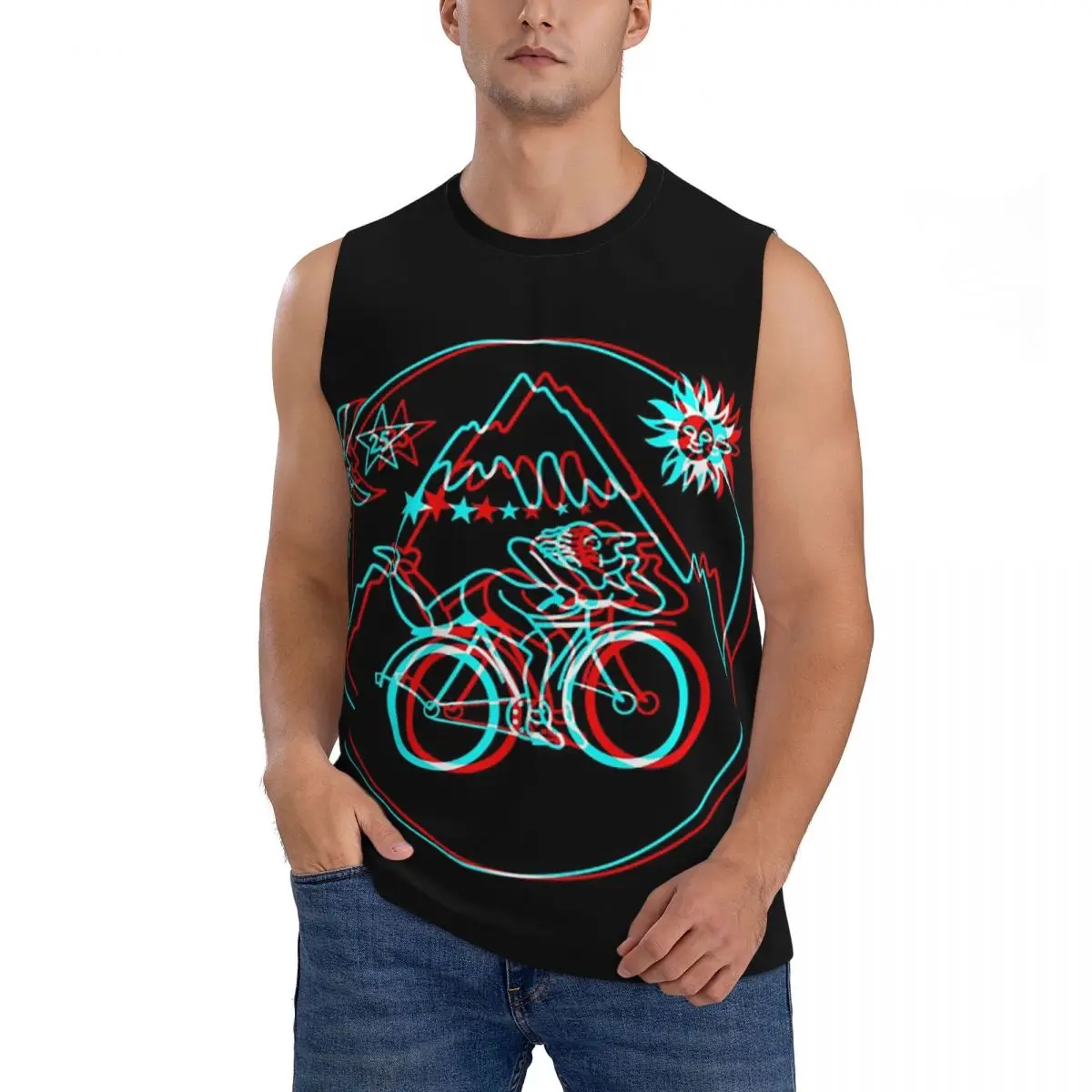 Discovery Of LSD Albert Hofmann Men Sleeveless Tank Tops Quick Dry Breathable Gym Fitness Running Summer Casual Sport Vest