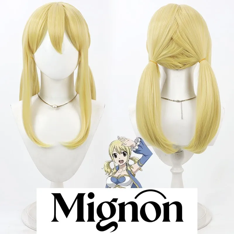 

Fairy Tail Люси парик для косплея героиня интегрированные двойные хвосты силиконовый кожу головы подарок на Хэллоуин