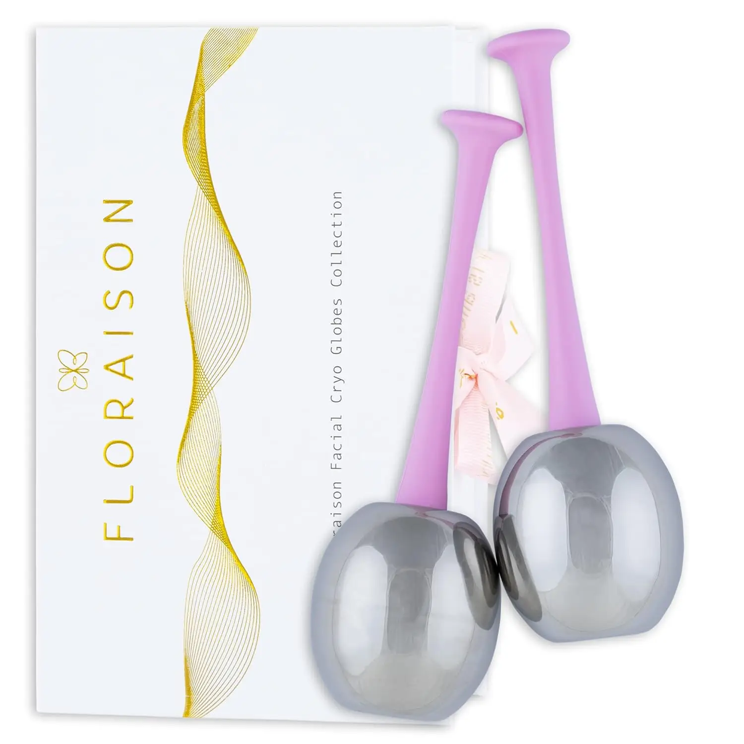 

Stainless Steel Cryo Globes Cooling Facial Sticks for Face, Neck & Body - Reduce Puffiness & Wrinkles