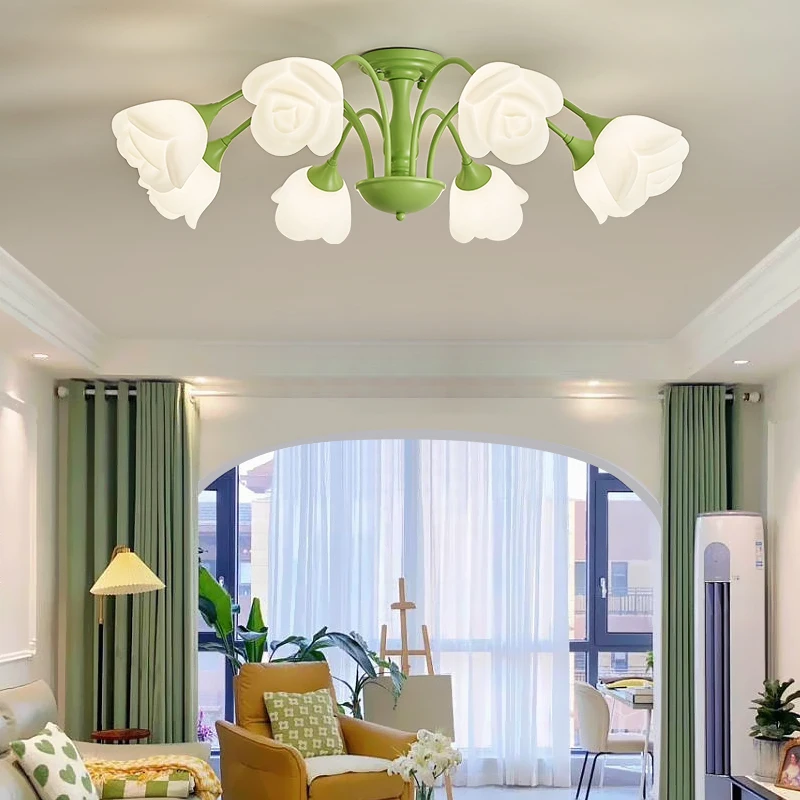 

Rose Ceiling Lamps Modern Ins Warm Romantic Creative Led Lighting For Bedroom Study Living Room Luminaire Home Decor