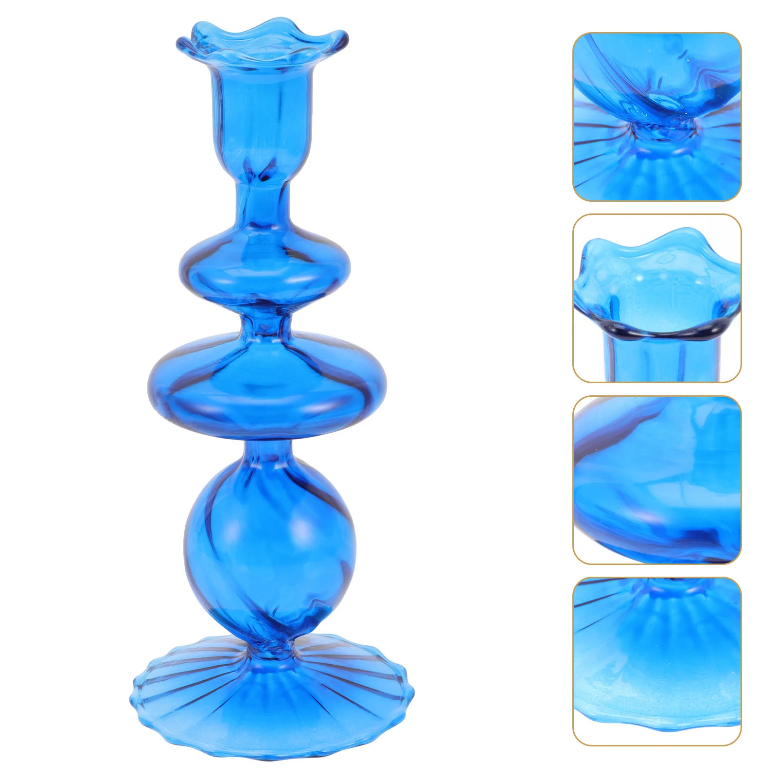 

Wedding Decor Romantic Vintage Centerpieces for Tables Glass Candlestick Holder Dining Room Clear
