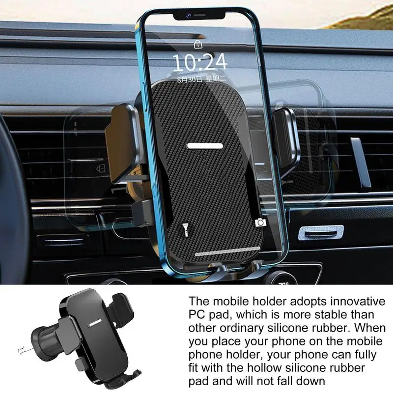 Vent Phone Holder Upgrade 360-degree Rotation Air Vent Phone Stand Non-Slip And Drop Cell Phone Holder Easy Clamp Cradle In