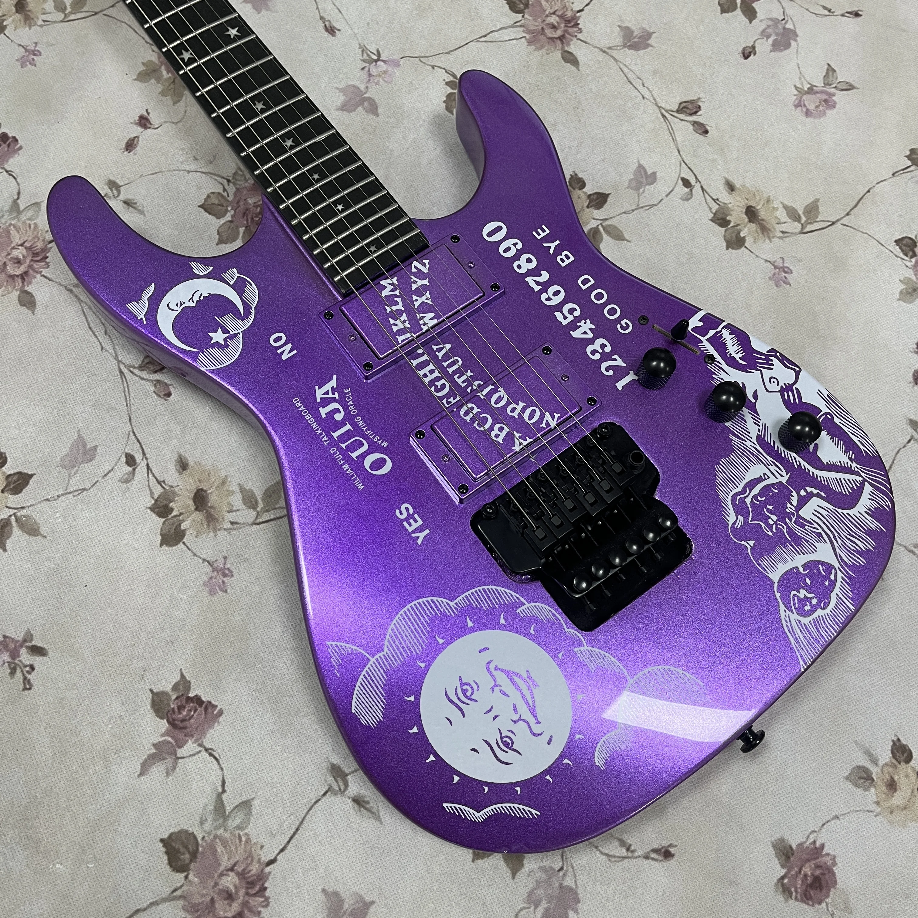 Guitarra Eléctrica ESP Ouija Kirk Hammett con Trémolo Floyd Rose - Regalo Temático de Guitarra Eléctrica - Envío Gratis