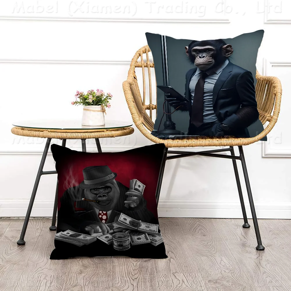 

Nordic Gorilla Wear Suit Personalized Pillow Dust Cover Bedroom Kids Party Decoration Pillowcase Birthday Children Gift