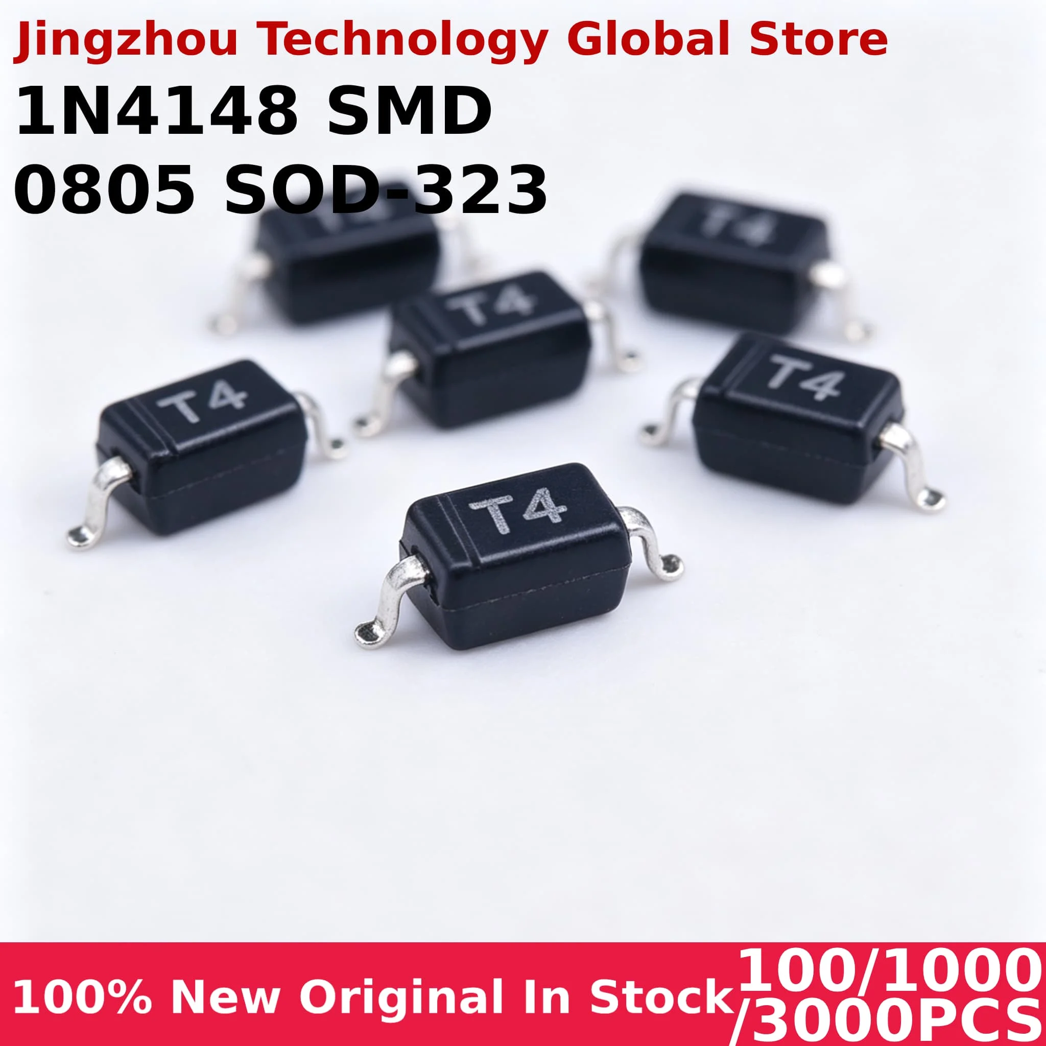 100/1000/3000PCS 1N4148 SMD 0805 SOD-323 Diode De Commutation T4 IN4148 1N4148WS 100% New Wholesale