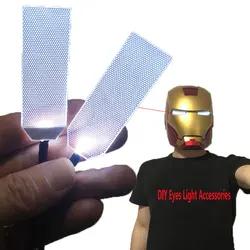 Cosplay DIY Led Glow Light Eyes Kits for Tony Stark Eye Light Mask Helmet Props Accessories Cannot Bend Small Size