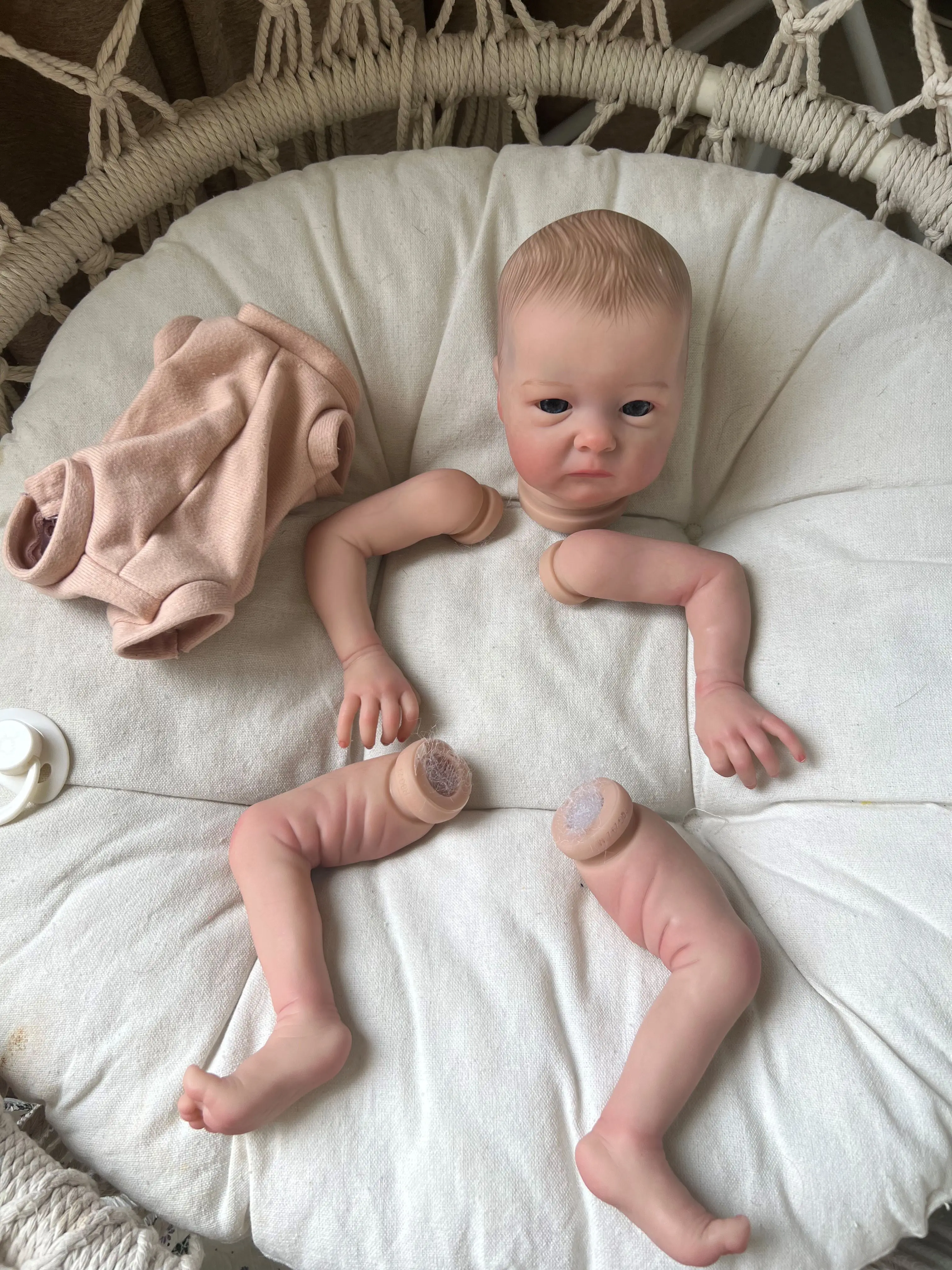 

NPK 16 Inches Bebe Reborn Kit Tink Vinyl Already Painted Unfinished Blank Reborn Doll Parts DIY Blank Reborn Kitacs